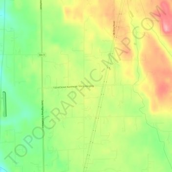 Mappa topografica Sisco Heights, altitudine, rilievo