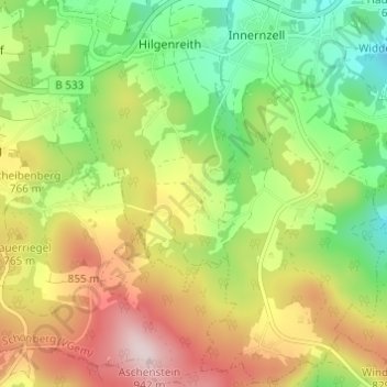 Mappa topografica Schlag, altitudine, rilievo