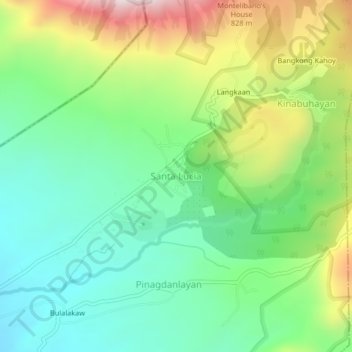 Mappa topografica Santa Lucia, altitudine, rilievo