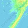 Mappa topografica Saxis Island, altitudine, rilievo