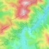 Mappa topografica Xiloenea, altitudine, rilievo