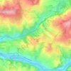 Mappa topografica Le Clos Gigondas, altitudine, rilievo