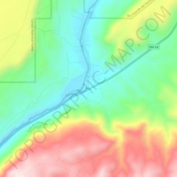 Mappa topografica Pilar, altitudine, rilievo