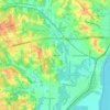 Mappa topografica Red Bank, altitudine, rilievo