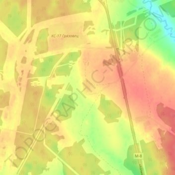 Mappa topografica Студенец, altitudine, rilievo