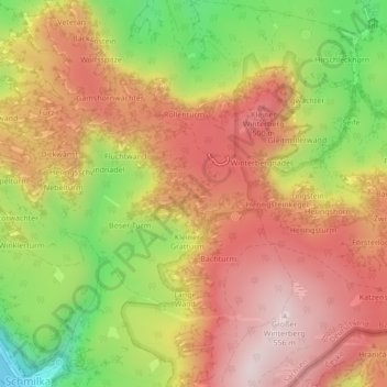 Mappa topografica Siamesische Zwillinge, Dick, altitudine, rilievo