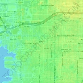 Mappa topografica Anadell, altitudine, rilievo