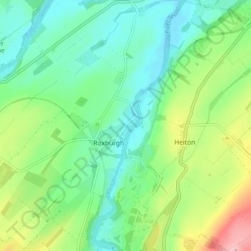 Mappa topografica Roxburgh Mill, altitudine, rilievo