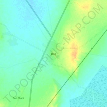Mappa topografica Bap, altitudine, rilievo