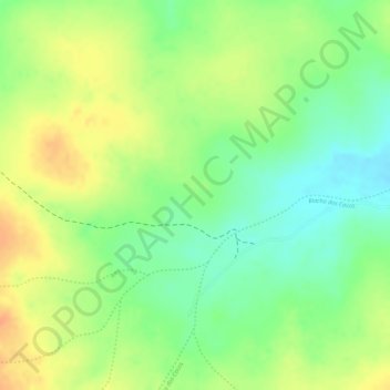 Mappa topografica Pedra Furada, altitudine, rilievo