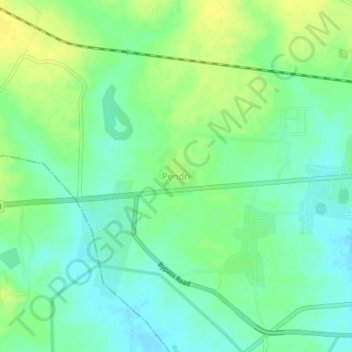 Mappa topografica Pendri, altitudine, rilievo