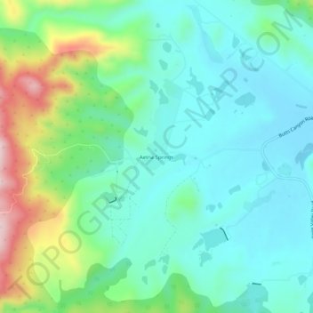 Mappa topografica Aetna Springs, altitudine, rilievo