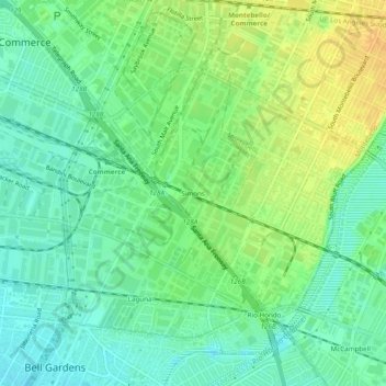 Mappa topografica Simons, altitudine, rilievo