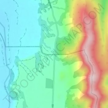 Mappa topografica Warwick Junction, altitudine, rilievo