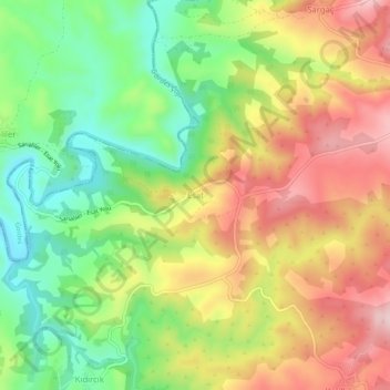 Mappa topografica Esat, altitudine, rilievo