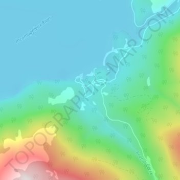 Mappa topografica Beaton, altitudine, rilievo