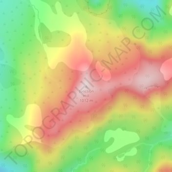 Mappa topografica Junction Hill, altitudine, rilievo
