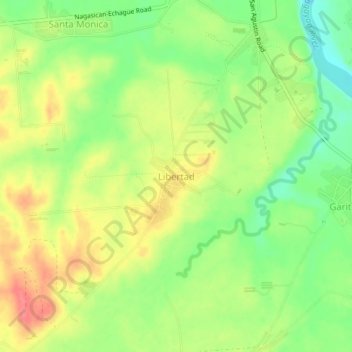 Mappa topografica Libertad, altitudine, rilievo