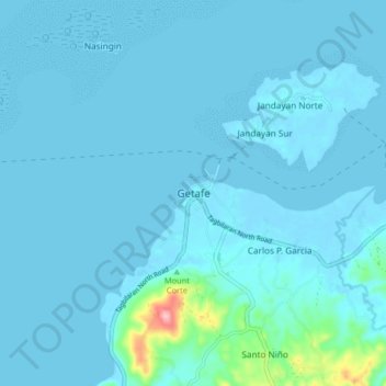 Mappa topografica Getafe, altitudine, rilievo