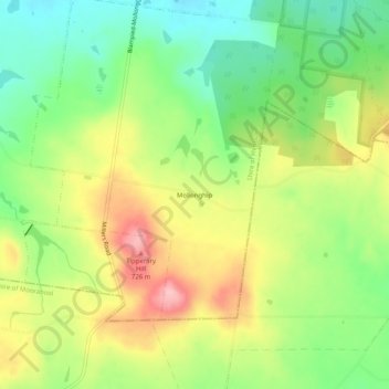 Mappa topografica Mollonghip, altitudine, rilievo