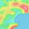 Mappa topografica Kerigou, altitudine, rilievo