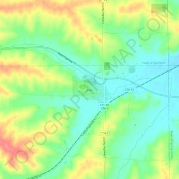 Mappa topografica Juda, altitudine, rilievo