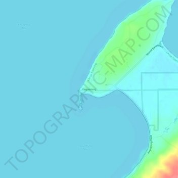 Mappa topografica Pequaming, altitudine, rilievo
