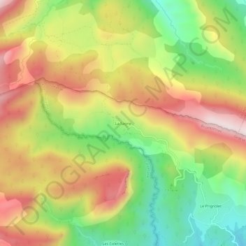 Mappa topografica La Sagne, altitudine, rilievo
