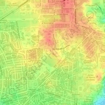 Mappa topografica Purok Aguinaldo, altitudine, rilievo