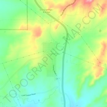 Mappa topografica Gamerco, altitudine, rilievo