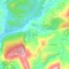 Mappa topografica Les Henry, altitudine, rilievo
