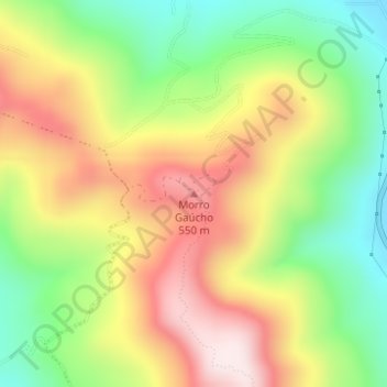 Mappa topografica Morro Gaúcho, altitudine, rilievo