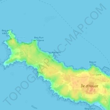Mappa topografica Port Navallo, altitudine, rilievo