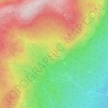 Mappa topografica Bleibeskopf, altitudine, rilievo
