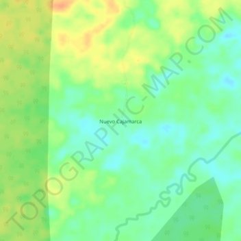 Mappa topografica Nuevo Cajamarca, altitudine, rilievo