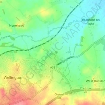 Mappa topografica Ham, altitudine, rilievo