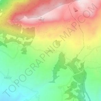 Mappa topografica Doğancıl, altitudine, rilievo