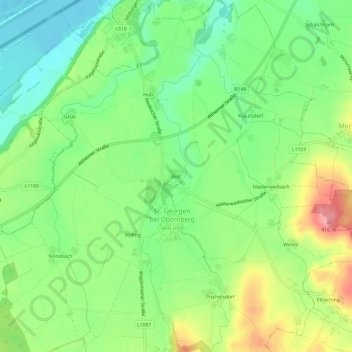 Mappa topografica Röfl, altitudine, rilievo