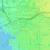 Mappa topografica Manhattan, altitudine, rilievo