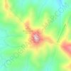 Mappa topografica Monte Arcuentu, altitudine, rilievo