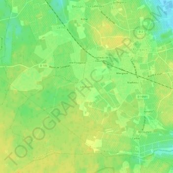 Mappa topografica Les Écarts, altitudine, rilievo