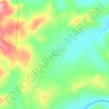 Mappa topografica Inhaí, altitudine, rilievo