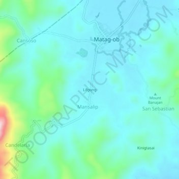 Mappa topografica Lifgong, altitudine, rilievo