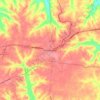 Mappa topografica Hohenwald, altitudine, rilievo