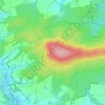 Mappa topografica Veitenstein, altitudine, rilievo