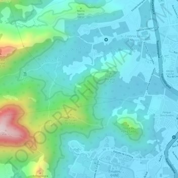 Mappa topografica Pico do Urubu, altitudine, rilievo