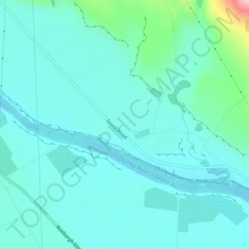 Mappa topografica Teviot, altitudine, rilievo