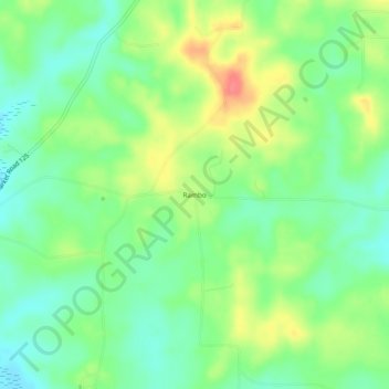 Mappa topografica Rambo, altitudine, rilievo