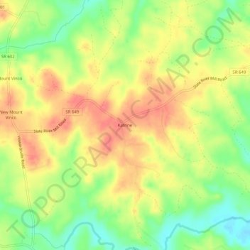 Mappa topografica Katrine, altitudine, rilievo