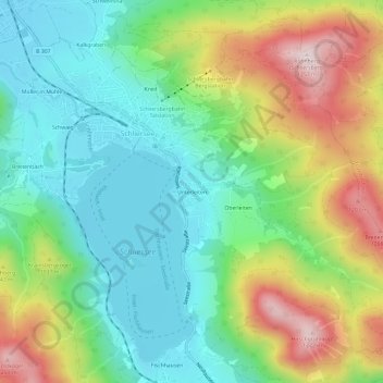 Mappa topografica Unterleiten, altitudine, rilievo